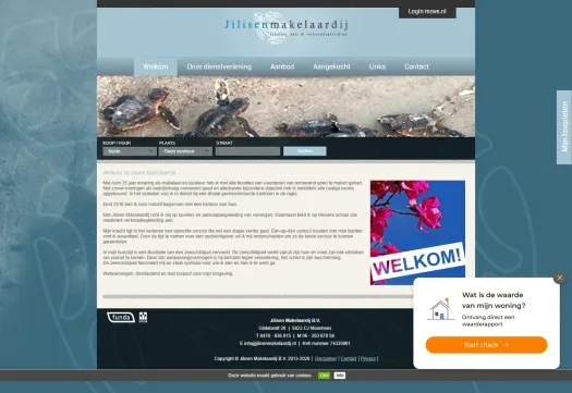 Screenshot van de website van www.jilisenmakelaardij.nl
