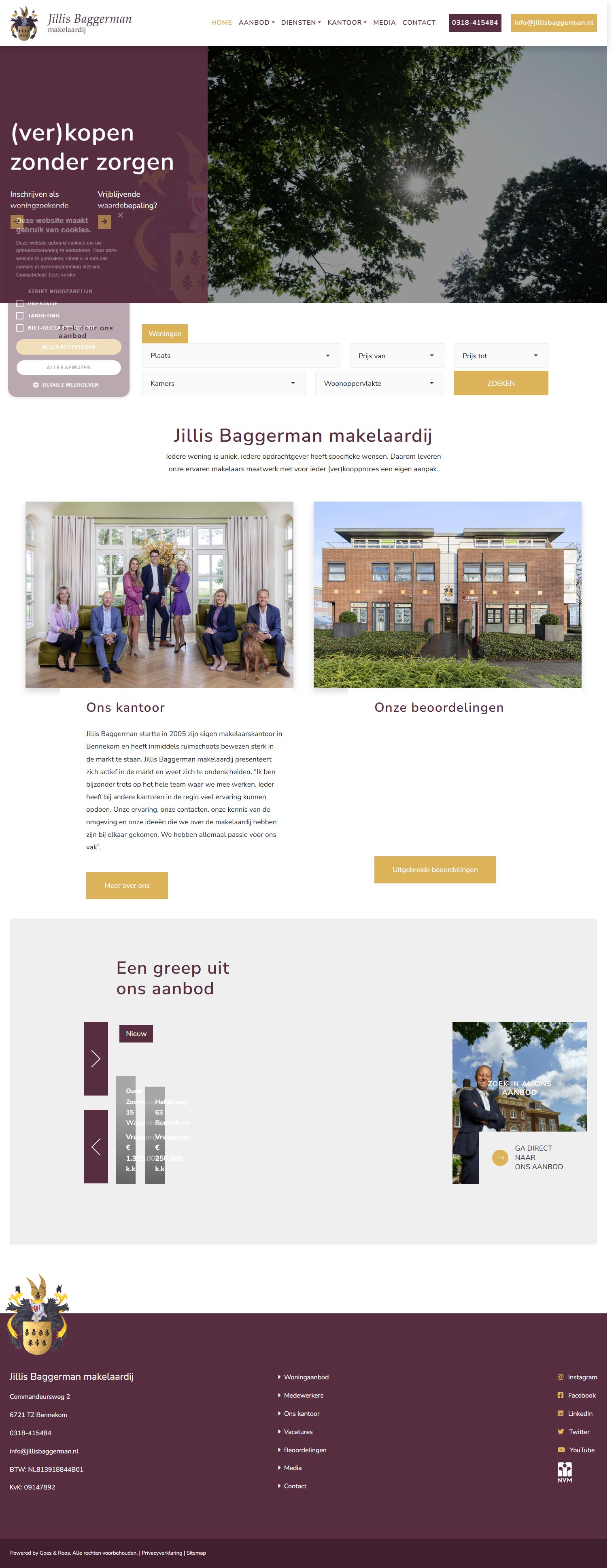 Screenshot der Website von www.jillisbaggerman.nl