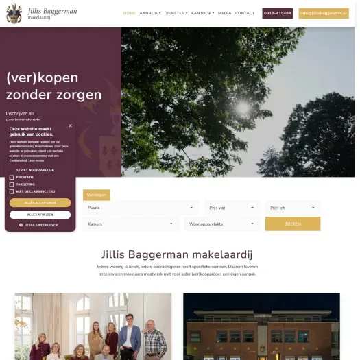 Screenshot der Website von www.jillisbaggerman.nl