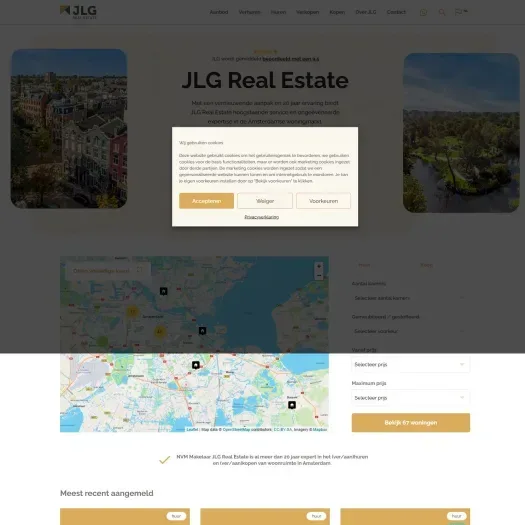 Screenshot of the website of www.jlgrealestate.com