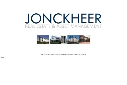 Screenshot of the website of www.jonckheer-realestate.nl