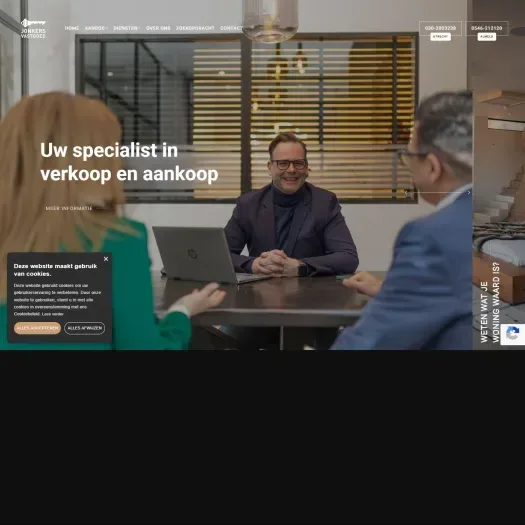 Capture d'écran du site web de www.jonkersvastgoed.com