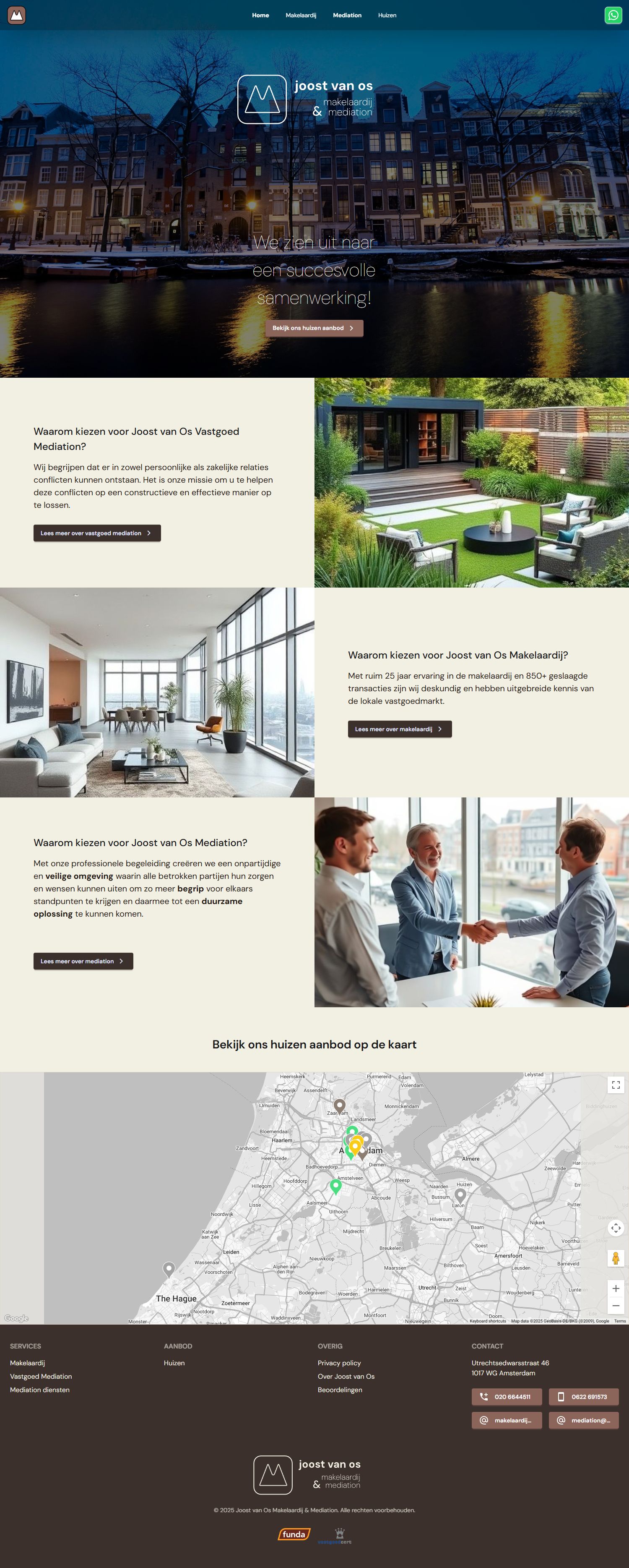 Screenshot der Website von www.joostvanos.nl