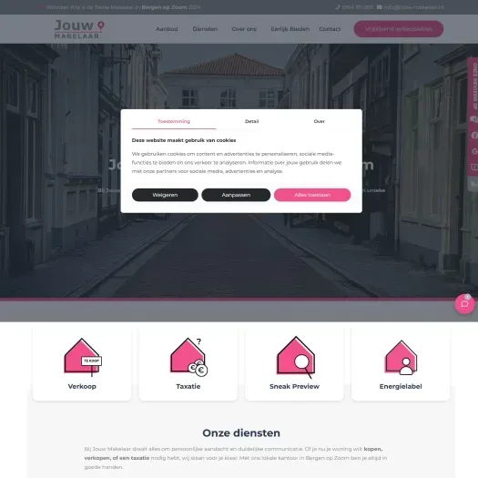 Capture d'écran du site web de www.jouw-makelaar.nl