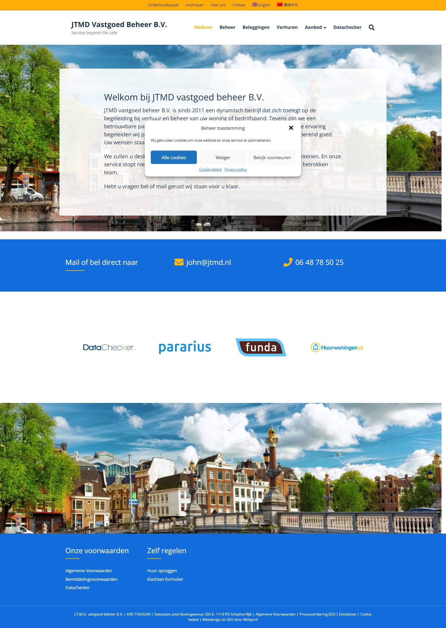 Screenshot van de website van www.jtmd.nl