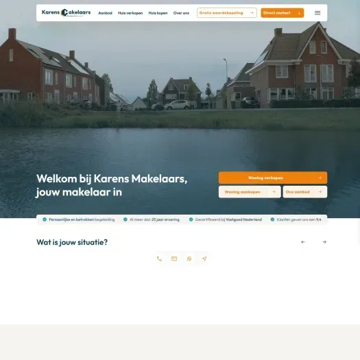 Screenshot van de website van www.karens.nl