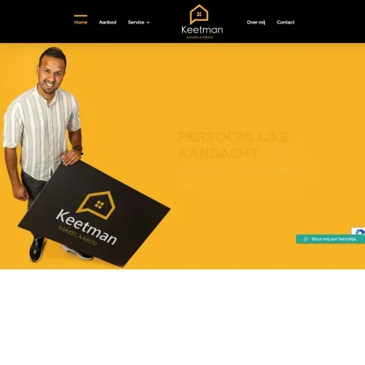 Screenshot of the website of www.keetman-makelaardij.nl