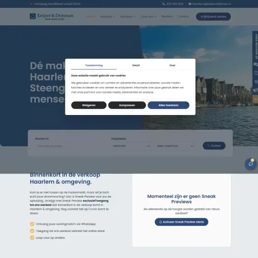 Screenshot of the website of www.keijserdrieman.nl
