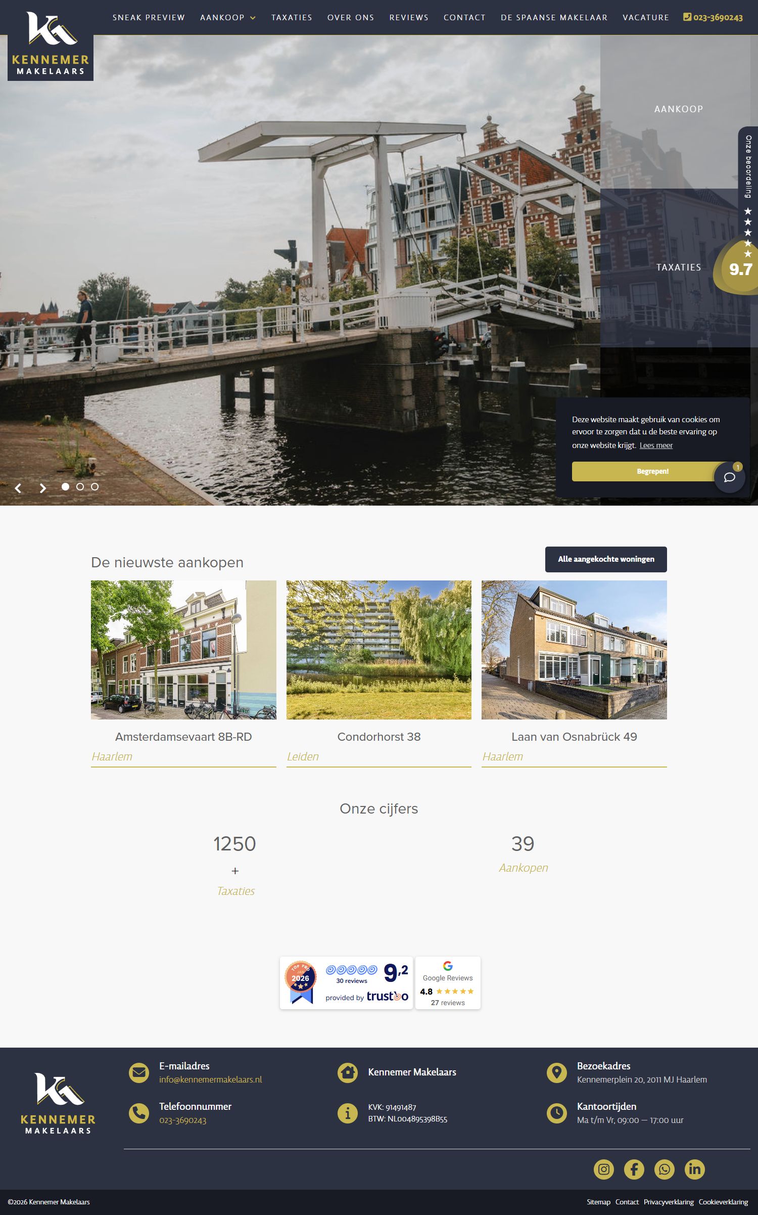 Team foto van Kennemer Makelaars