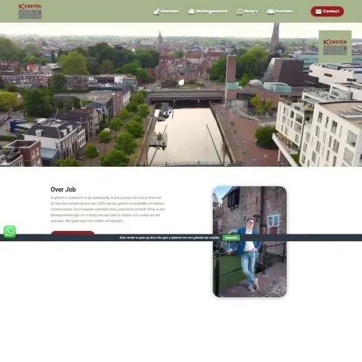 Screenshot der Website von www.kerstenvm.nl