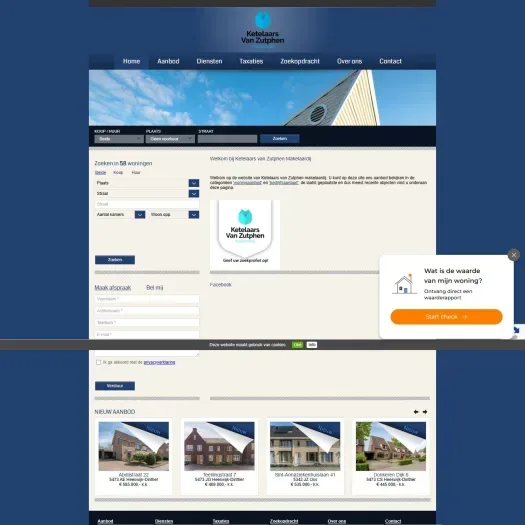 Screenshot van de website van www.ketelaarsvanzutphen.nl