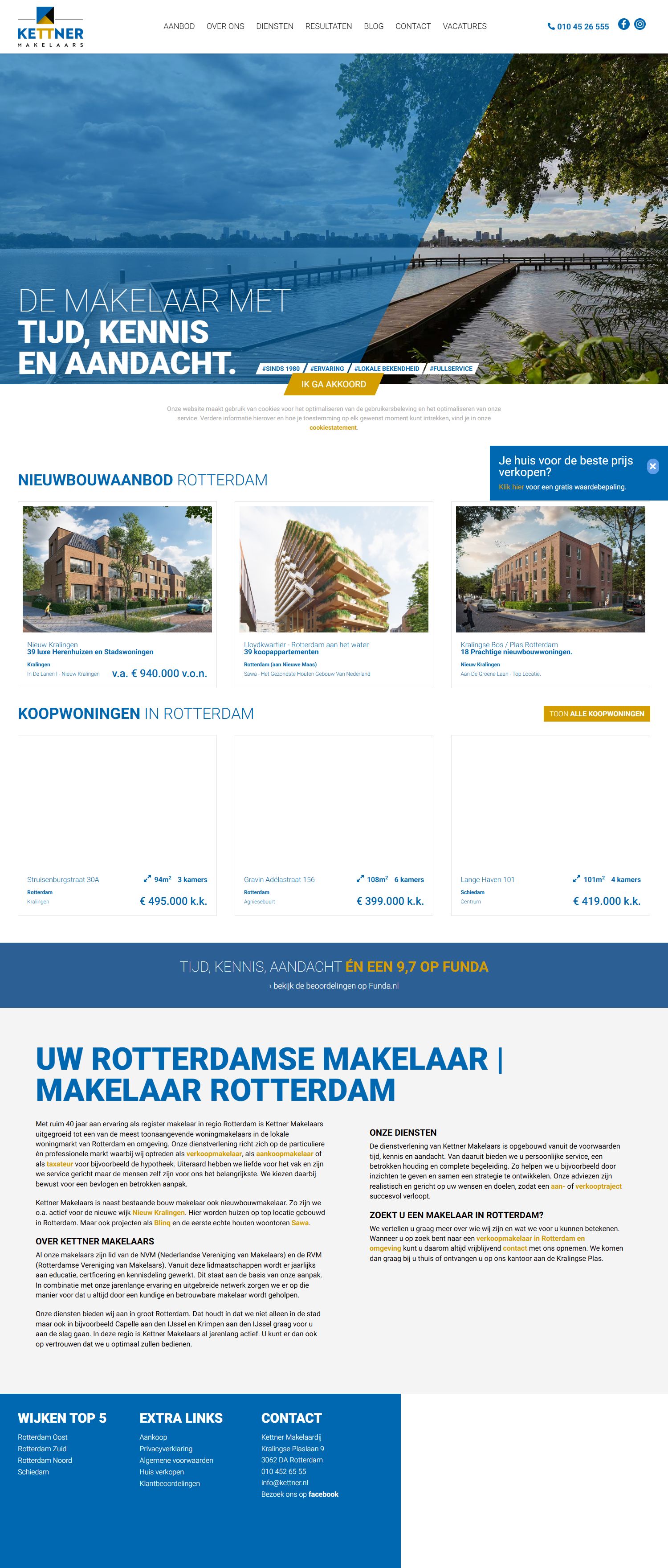 Screenshot der Website von www.kettner.nl