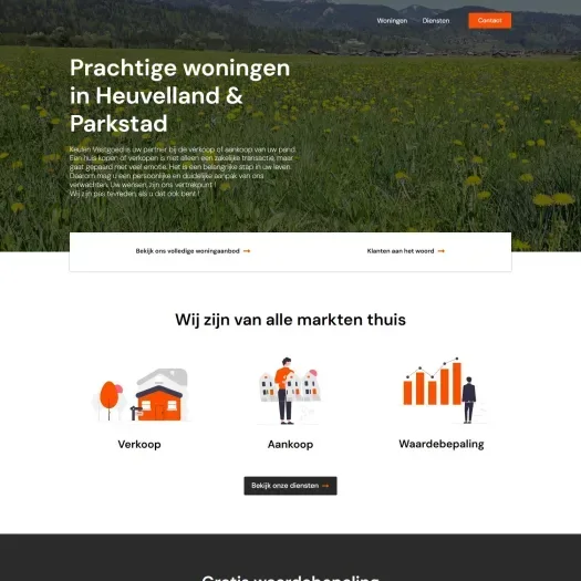Screenshot of the website of www.keulenvastgoed.nl