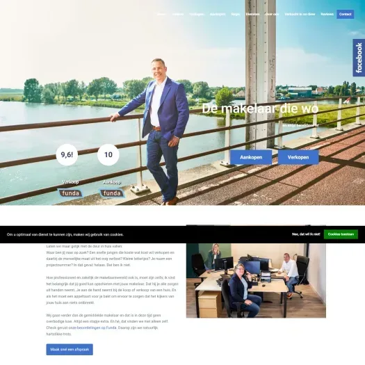 Screenshot of the website of www.kievitmakelaardij.com