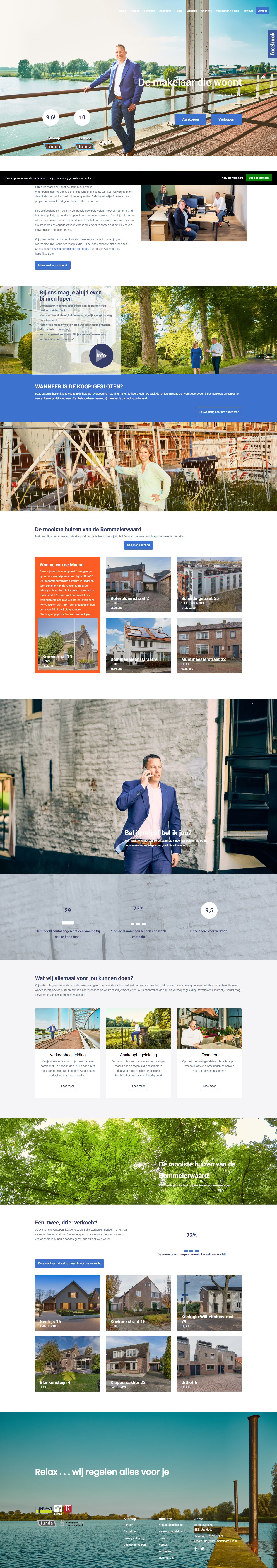Screenshot der Website von www.kievitmakelaardij.com