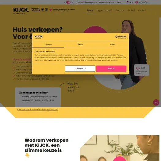 Screenshot der Website von www.kijck.nl