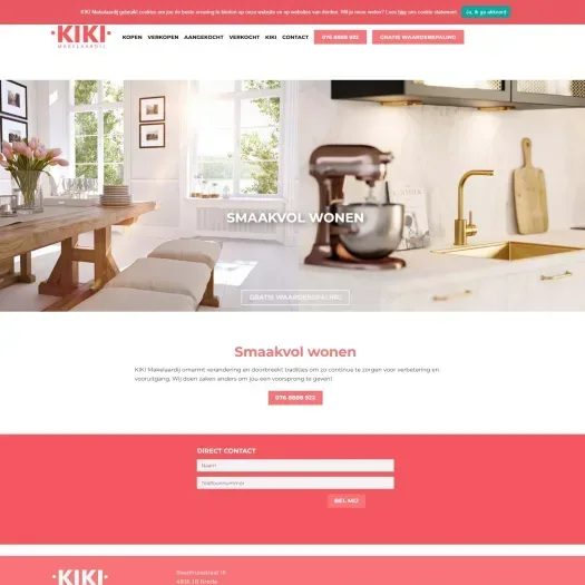 Capture d'écran du site web de www.kikimakelaardij.nl