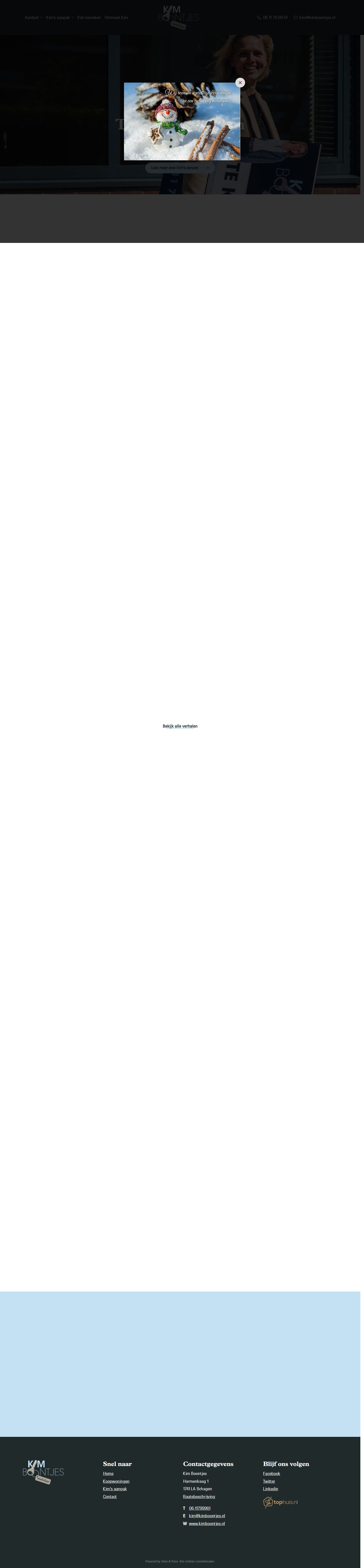 Screenshot of the website of www.kimboontjes.nl