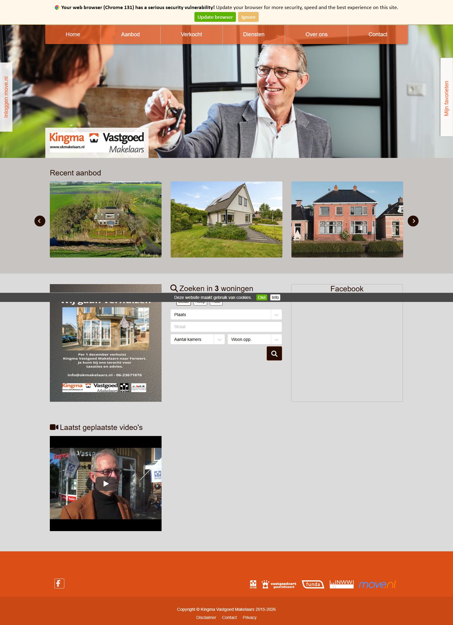 Capture d'écran du site web de www.okmakelaars.nl