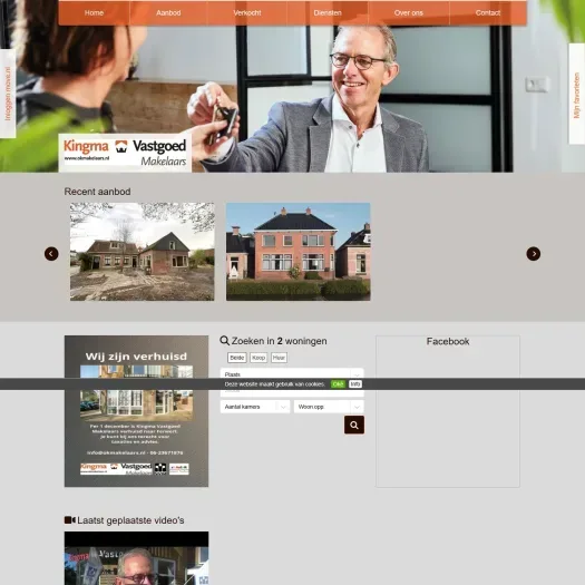 Screenshot of the website of www.okmakelaars.nl