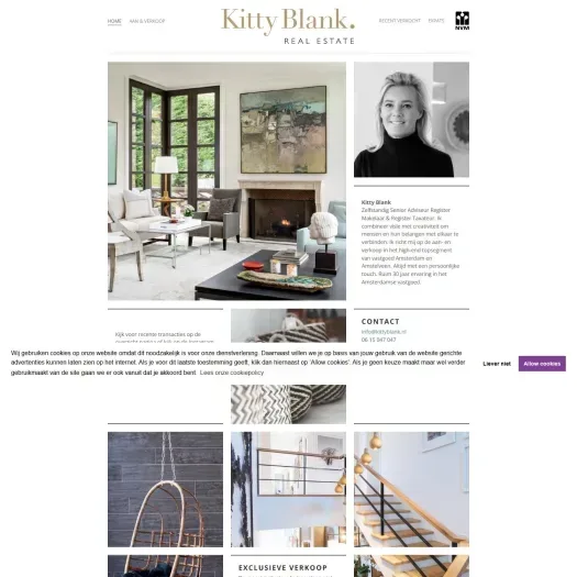 Screenshot der Website von www.kittyblank.nl