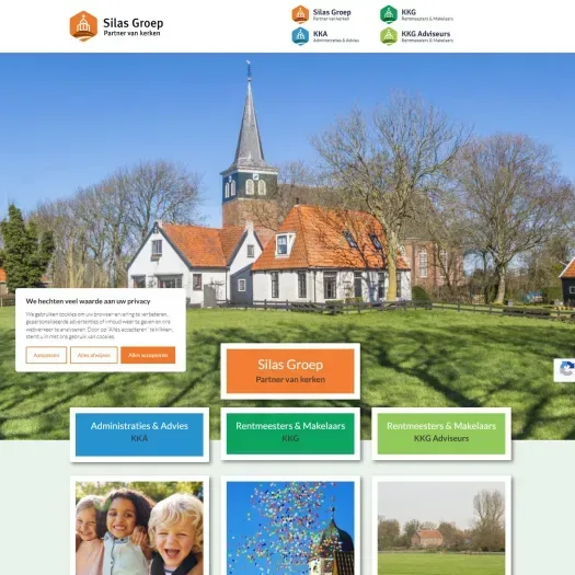 Screenshot of the website of silasgroep.nl