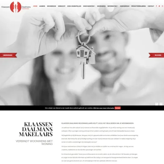 Screenshot van de website van www.kd-makelaars.nl