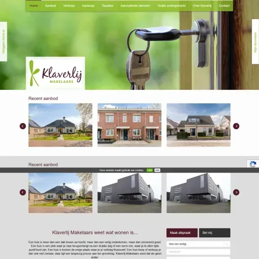 Screenshot der Website von www.klaverlij.nl