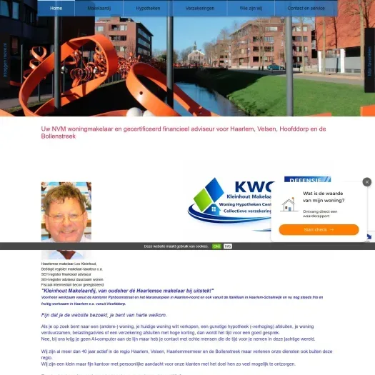 Capture d'écran du site web de www.kleinhout.nl