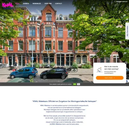 Screenshot of the website of www.knal.nu