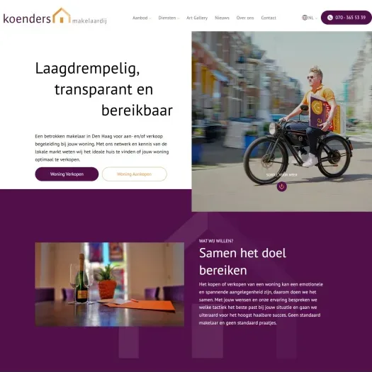 Screenshot of the website of www.koenders.nu
