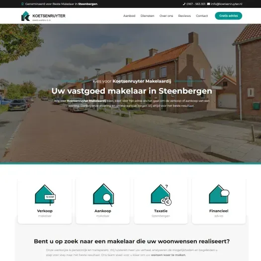 Screenshot der Website von www.koetsenruyter.nl