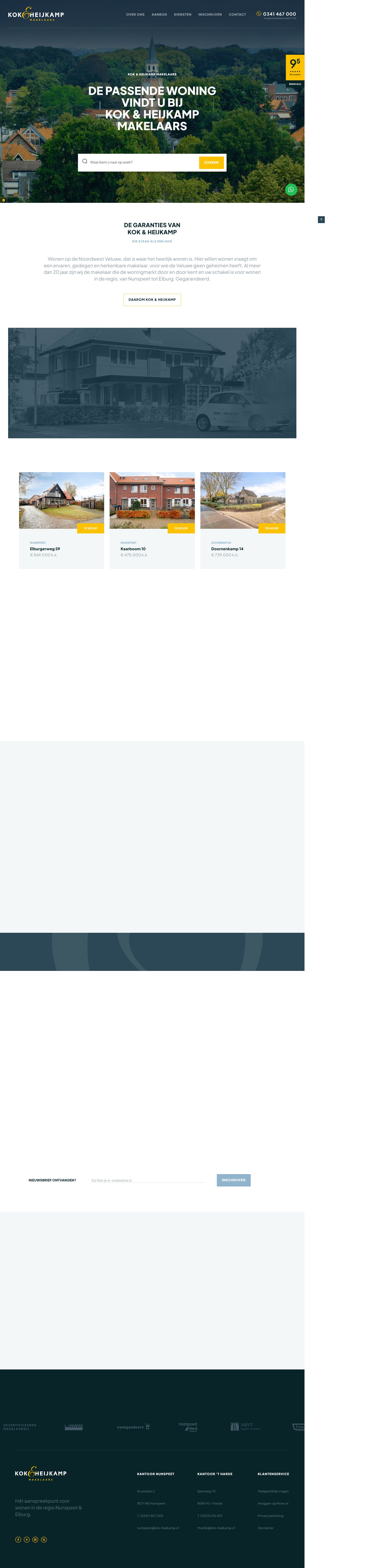 Screenshot der Website von www.kok-heijkamp.nl