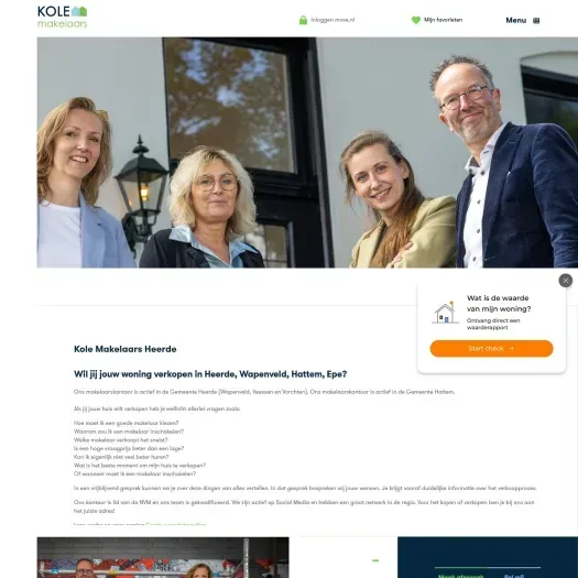 Screenshot der Website von www.kolemakelaars.nl