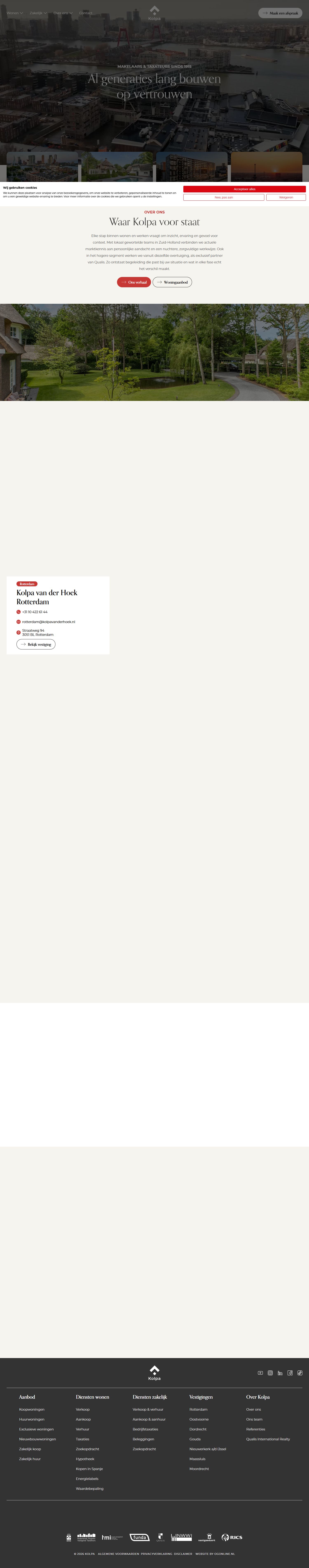 Screenshot der Website von www.kolpavanderhoek.nl