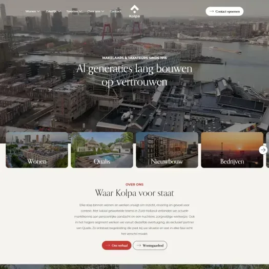 Screenshot van de website van www.kolpavanleeuwen.nl