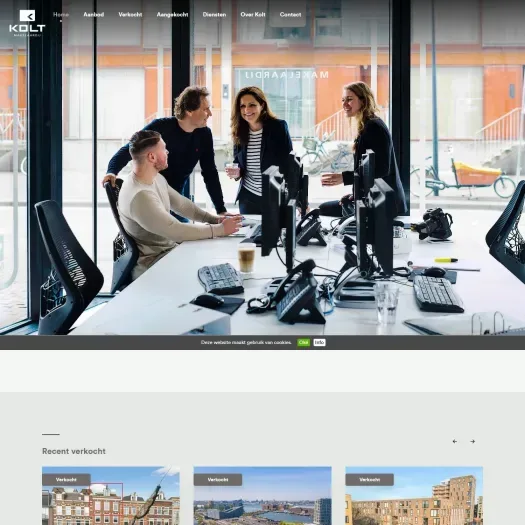 Screenshot of the website of www.koltmakelaardij.nl