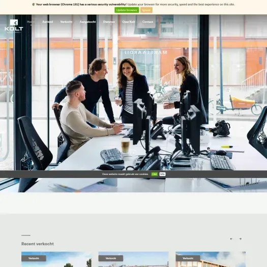 Capture d'écran du site web de www.koltmakelaardij.nl