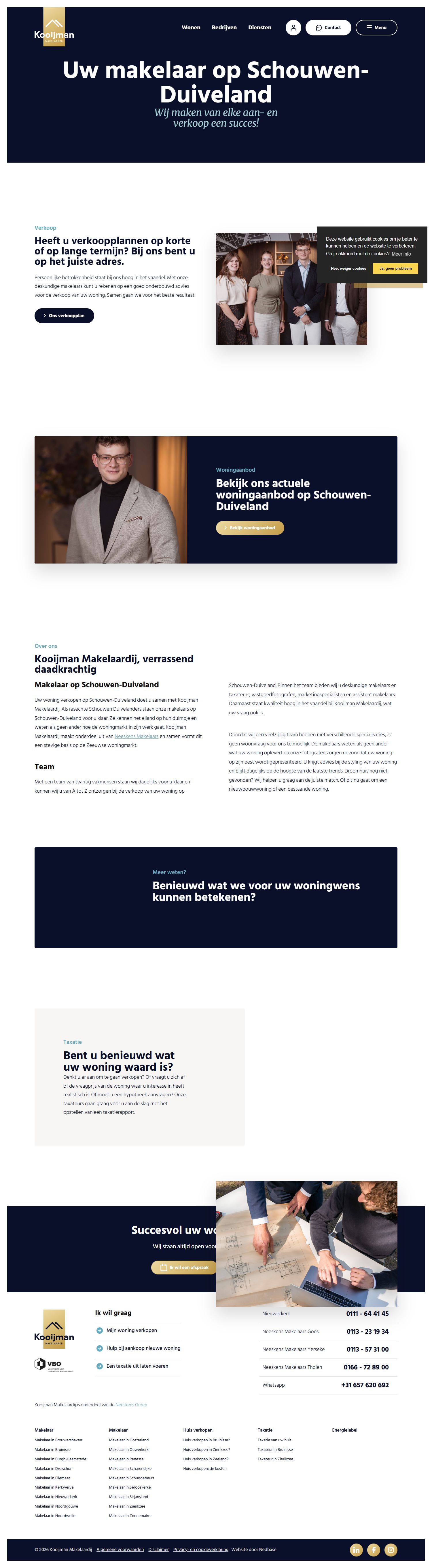Screenshot der Website von www.kooijmanmakelaardij.nl