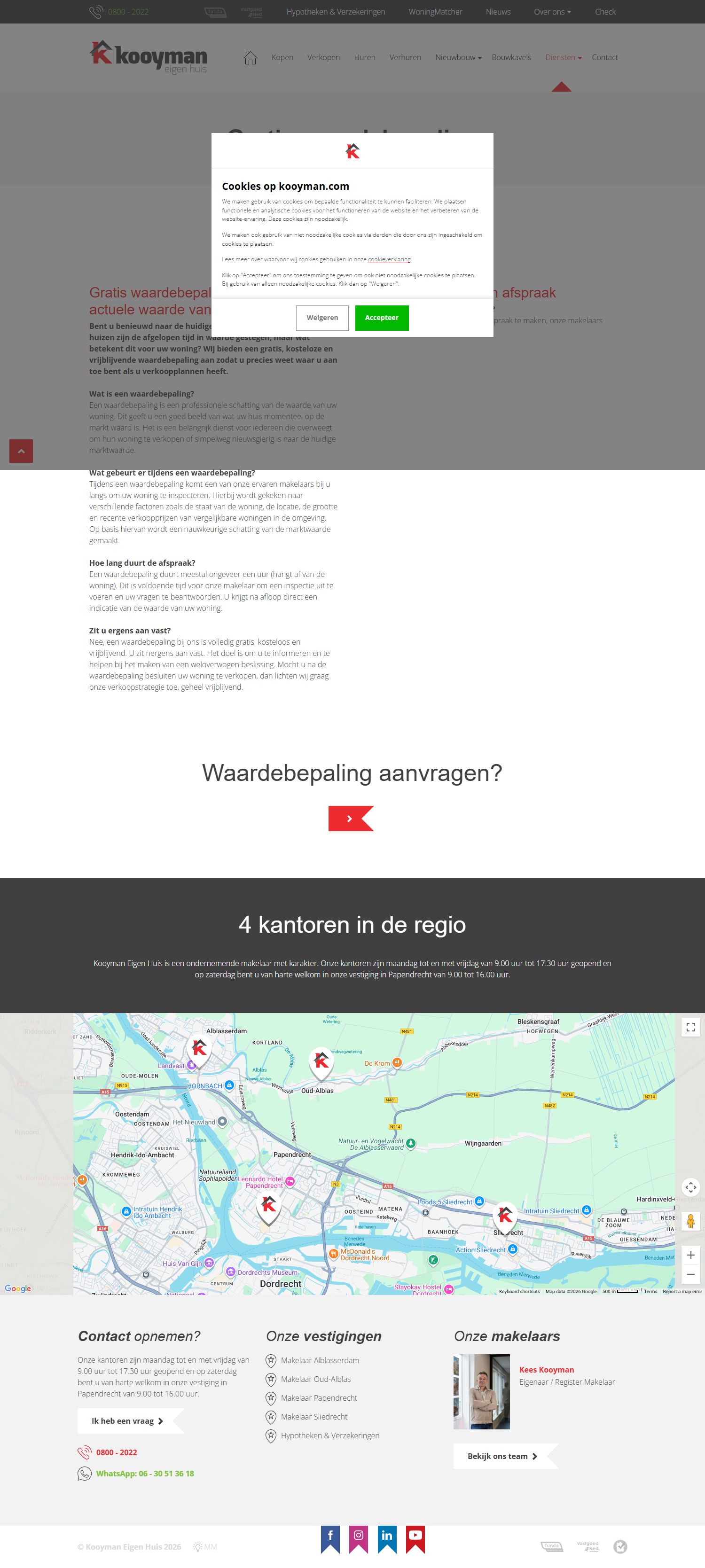 Screenshot der Website von www.kooyman.com