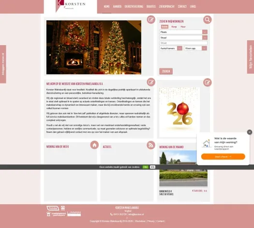 Screenshot der Website von www.korsten.nl