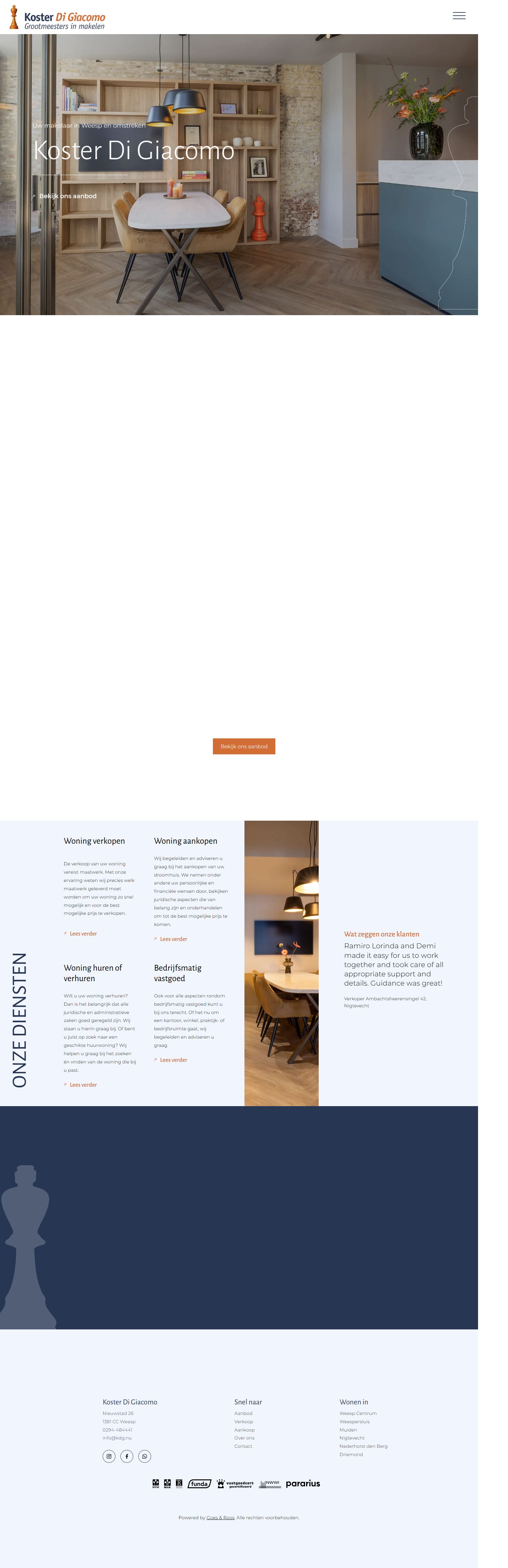 Screenshot der Website von www.kdg.nu