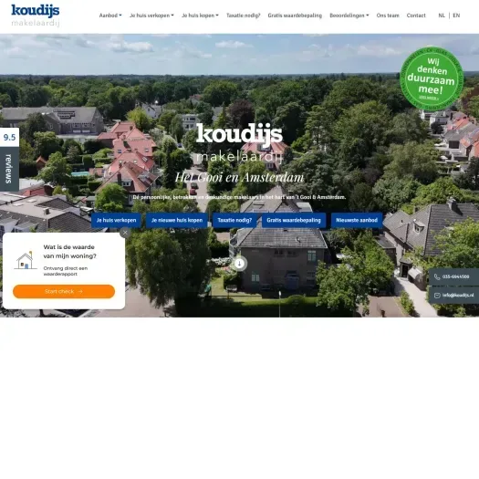 Capture d'écran du site web de www.koudijs.nl