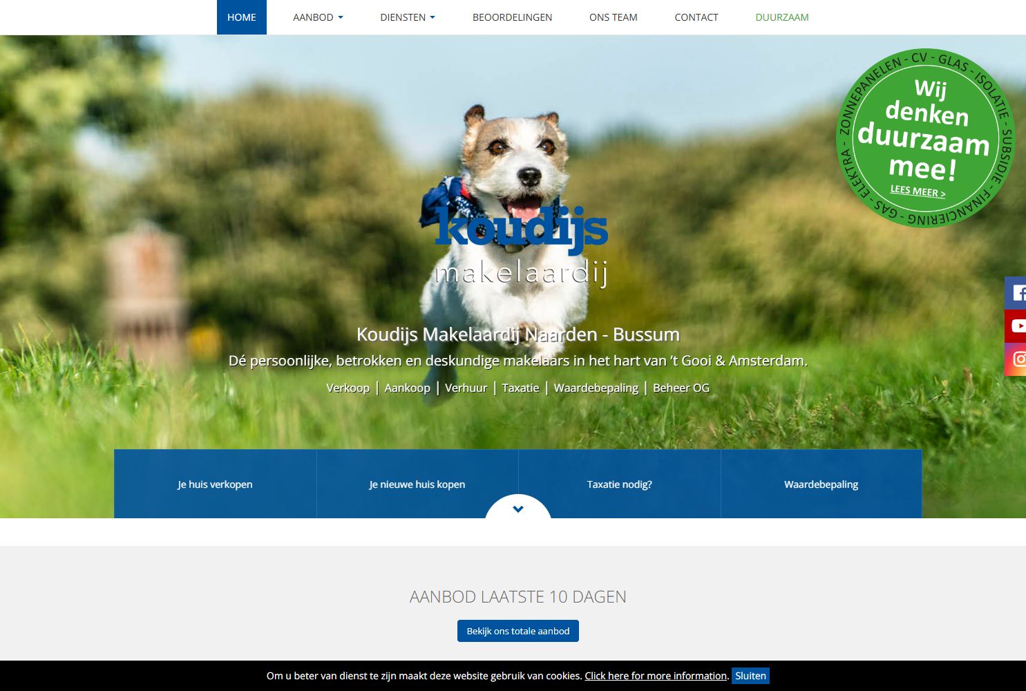 Screenshot der Website von www.koudijs.nl