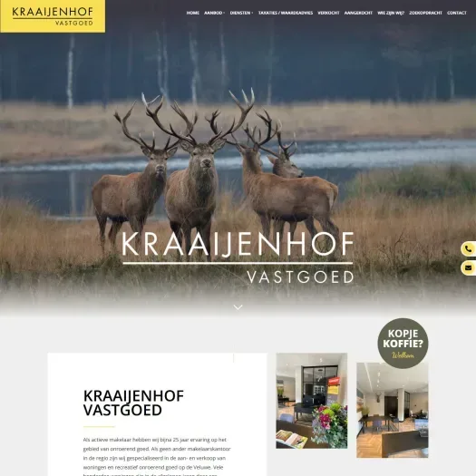 Screenshot of the website of www.kraaijenhofvastgoed.nl
