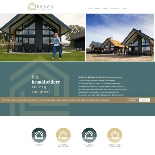 Screenshot van de website van www.kraakhouseinvest.nl