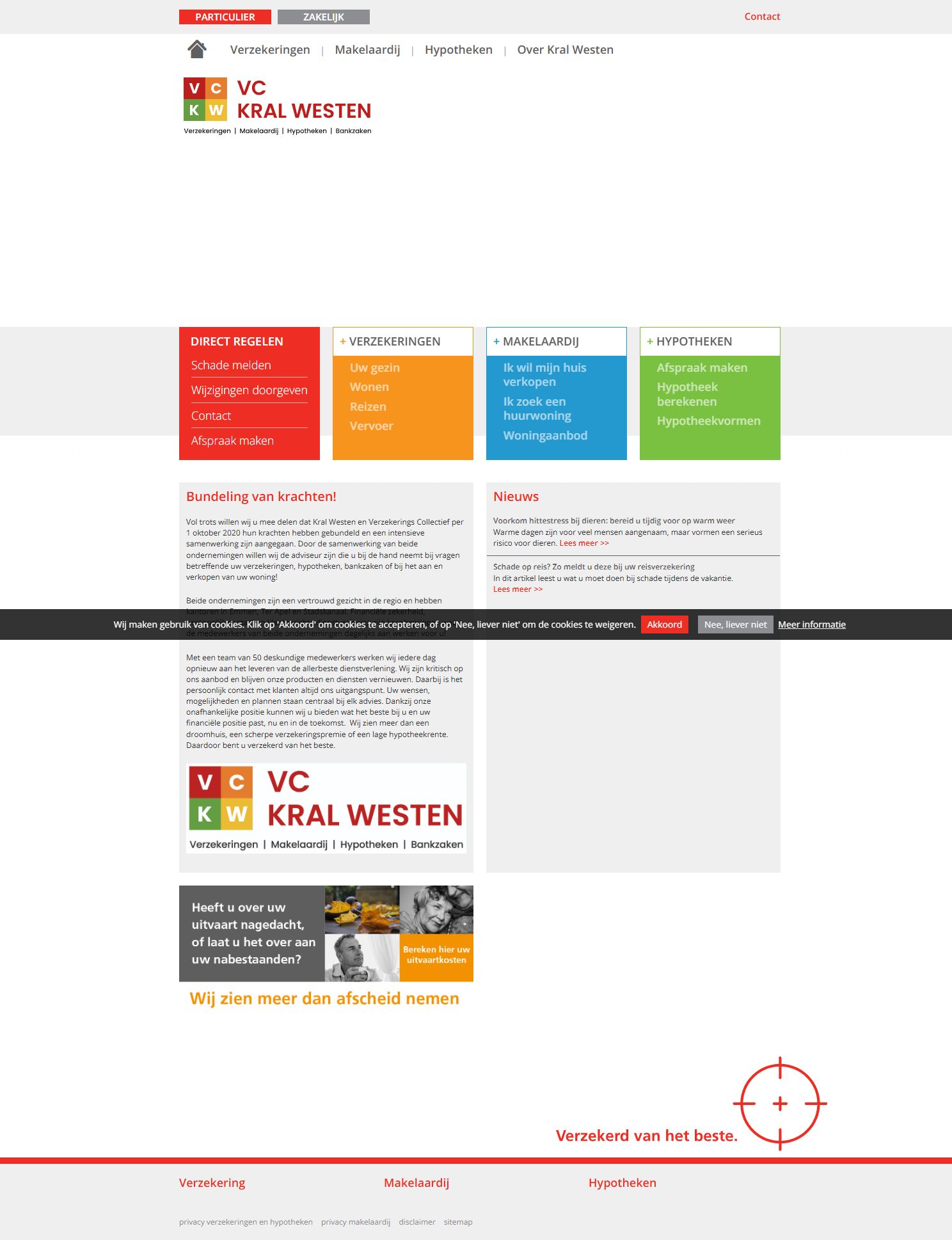 Capture d'écran du site web de www.kralwesten.nl