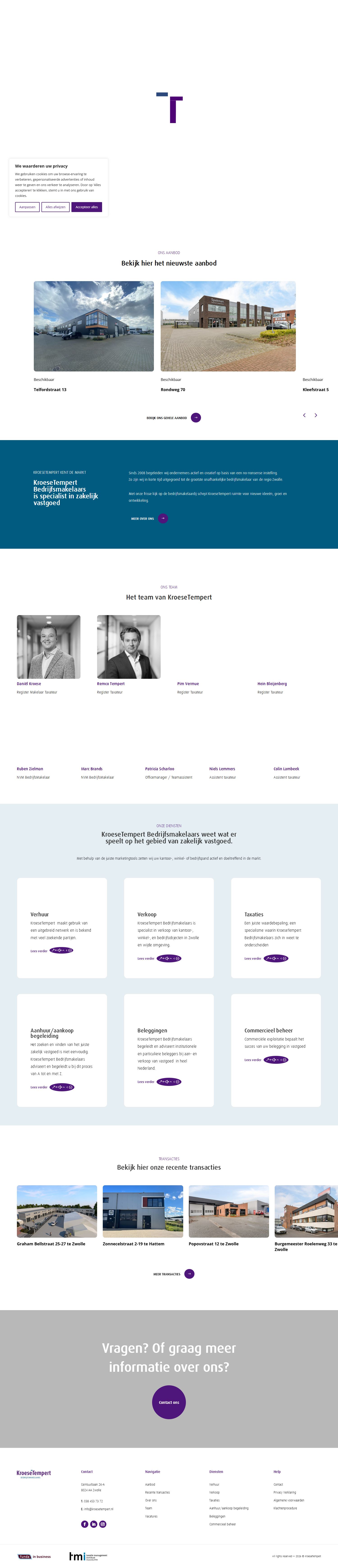 Capture d'écran du site web de www.kroesetempert.nl