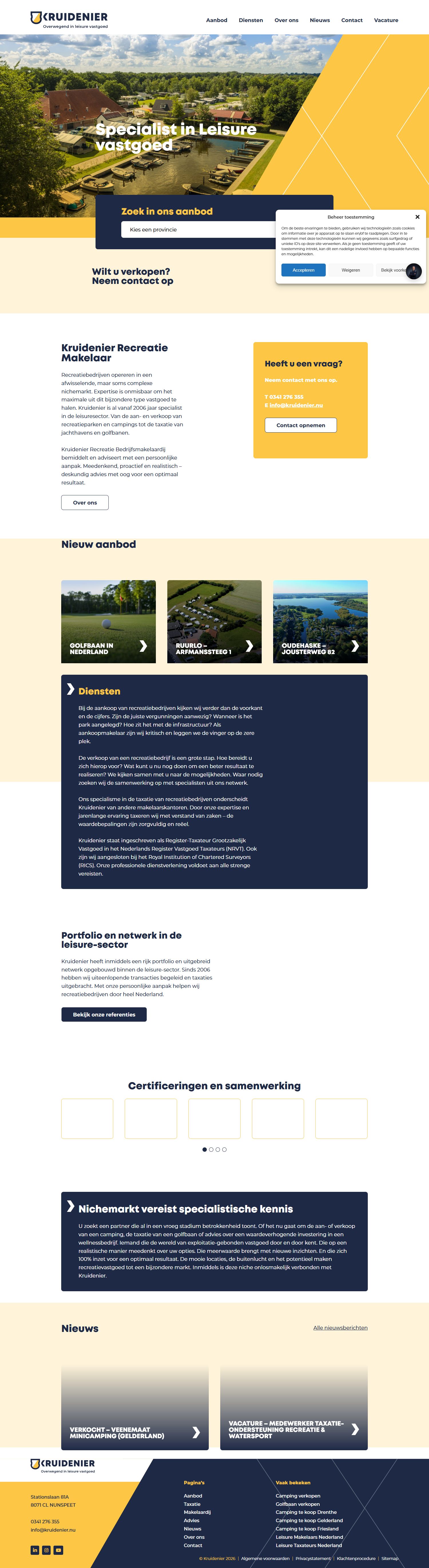 Screenshot der Website von www.kruidenier.nu