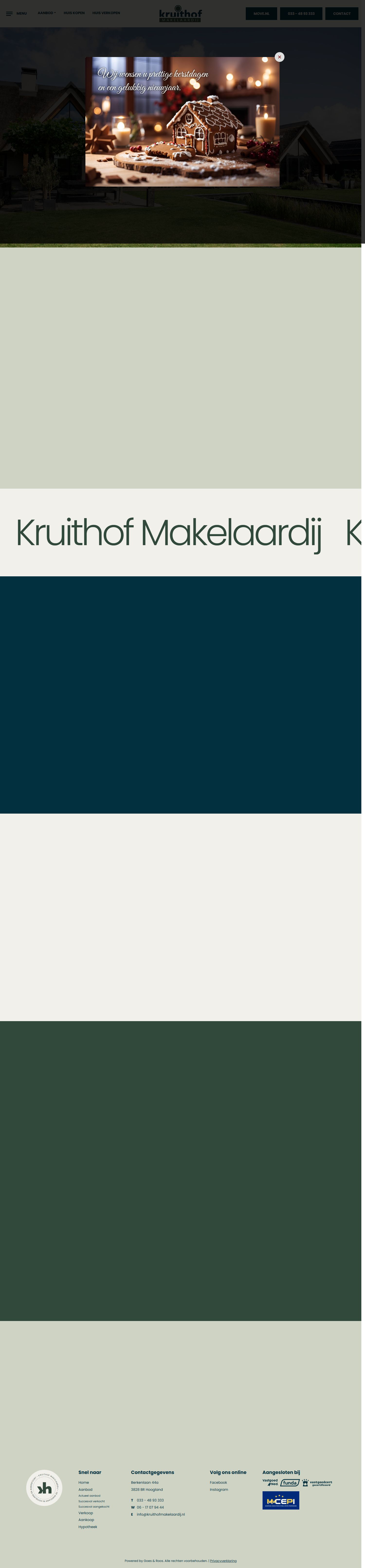 Screenshot of the website of www.kruithofmakelaardij.nl